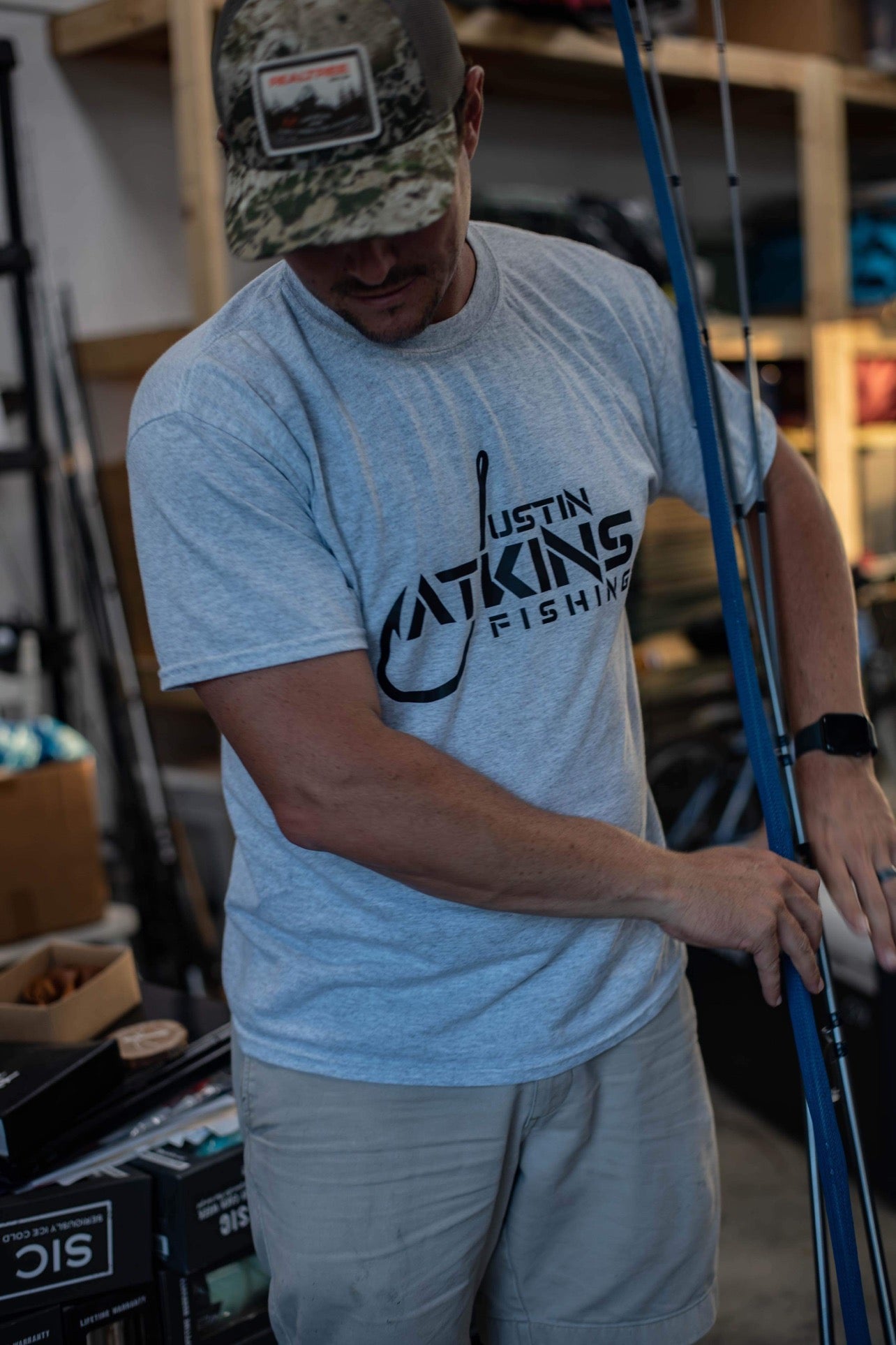 Justin Atkins Fishing Logo Tee